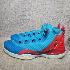Air Jordan Super Fly 744802-460 Mens Size US 14 Blue Red High Basketball Shoes